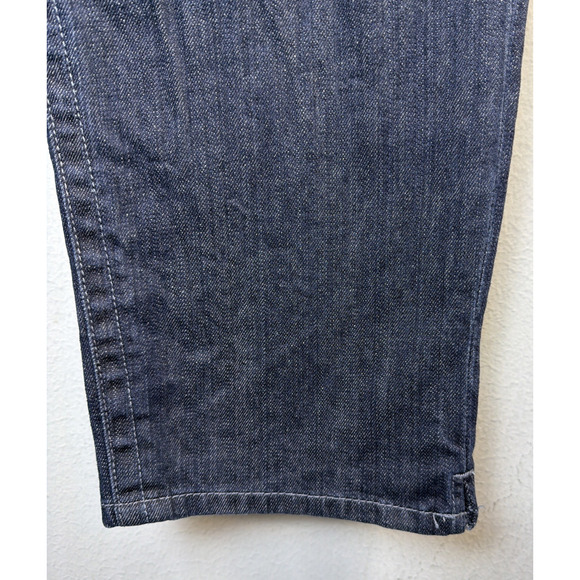 Chico’s Large 14 Blue Women’s Denim Jeans Rhinestones platinum 80's sandra crop - Picture 4 of 13